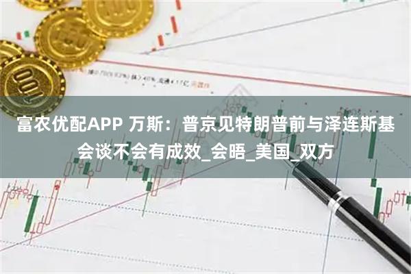 富农优配APP 万斯：普京见特朗普前与泽连斯基会谈不会有成效_会晤_美国_双方